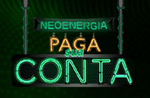 Imagem de arte com o título: Neoenergia paga sua conta.