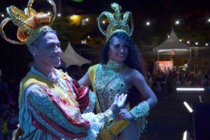 Imagens de arquivo do Rei e Rainha do Carnaval de Natal.