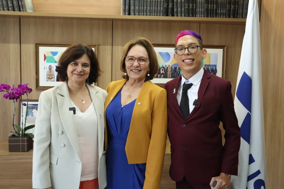 Imagem da senadora Zenaide, do influencer Ivan Baron e a ministra da Saúde.