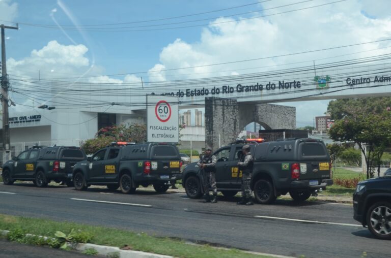 Homens da Força Nacional em atuação no RN.