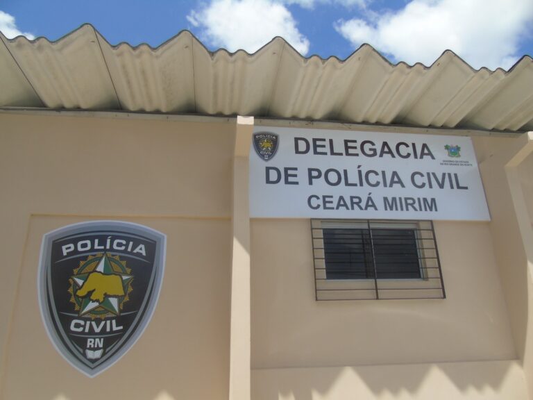 Fachada da Delegacia de Polícia de Ceará-Mirim.